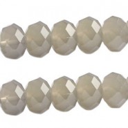 Top Facet kralen 12x8mm disc Grey opal